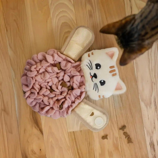 Catstages Snuffle Mat for Cats - Interactive Foraging Toy with Hidden Treats, Non-Slip Base, and Hunting Stimulation for Mental and Physical Activity, 8.7" X 6"7