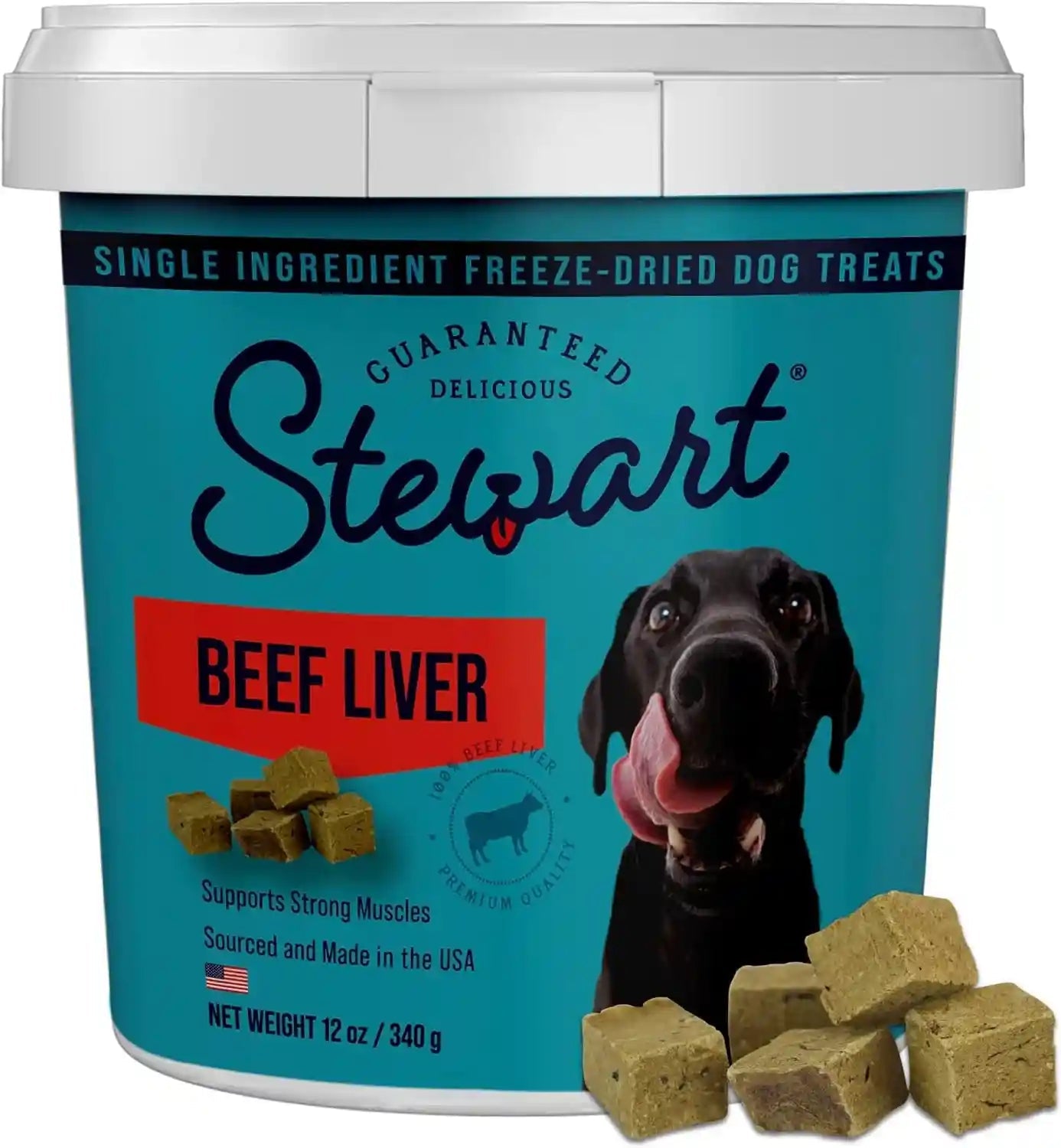 stewart-freeze-dried-dog-treats-100-beef-liver-21-oz-tub-premium-quality-raw-protein-single-ingredient-high-protein-training-treats-food-topper-no-refrigeration-cat-friendly