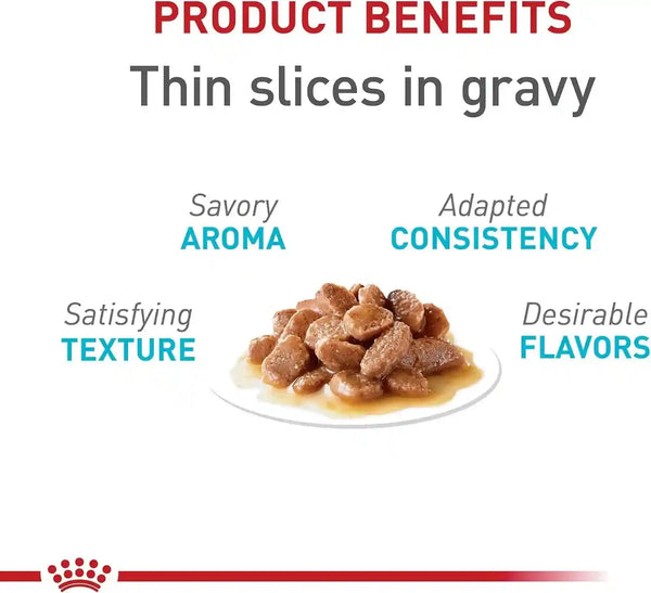 ROYAL CANIN Feline Care Nutrition Urinary Care Adult Thin Slices in Gravy Cat Food, 3 Oz (Pack of 12) | Adult Formula, Supports Urinary Health, Savory Gravy, Convenient Portion Size, Multipack for Easy Storage3