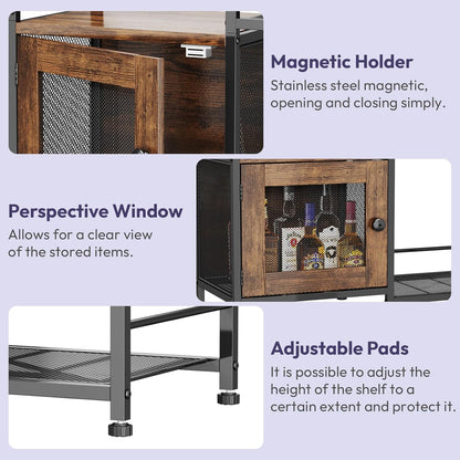 Coffee Bar Cabinet for Home - Farmhouse Coffee Stand Station Multi-Purpose Buffet Sideboard Cabinet with Drawers - Kitchen Bar Table for Living Room, Corner, Small Space, Espresso8