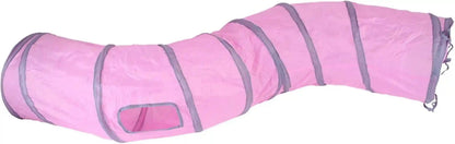 Icagy Cat Tunnel Toys for Indoor Cats Kittens Rabbits, Pet Toy Play Tunnels | Interactive Crinkle Pop up Tunnel Toys, Relieve Cat Boredom, Rainbow 47" Shape S14