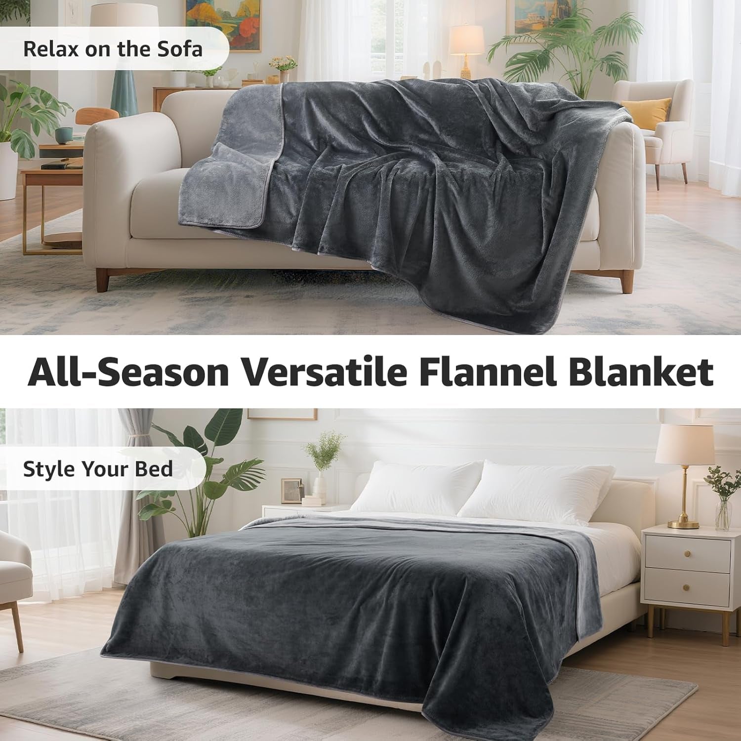 loobani-waterproof-blanket-for-bed-soft-flannel-twin-bed-blanket-60-x-80-dog-pet-blankets-for-large-dogs-reversible-spill-proof-throw-for-couch-cover-movie-time-camping-travel-noise-free-grey