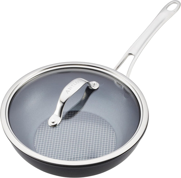 X Hybrid Nonstick Induction Stir Fry Wok Pan Cookware with Lid, Dishwasher Safe, Compatible with All Stovetops, 10 Inch - Charcoal Gray12