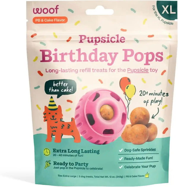 WOOF Pupsicle Peanut Butter & Beef Refill Pops Dog Treats, Large, 7 Count | for Large Pupsicles, Peanut Butter & Beef Flavor, Long-Lasting Treats, Pre-Made Pops, Wholesome Ingredients, Shelf Stable28