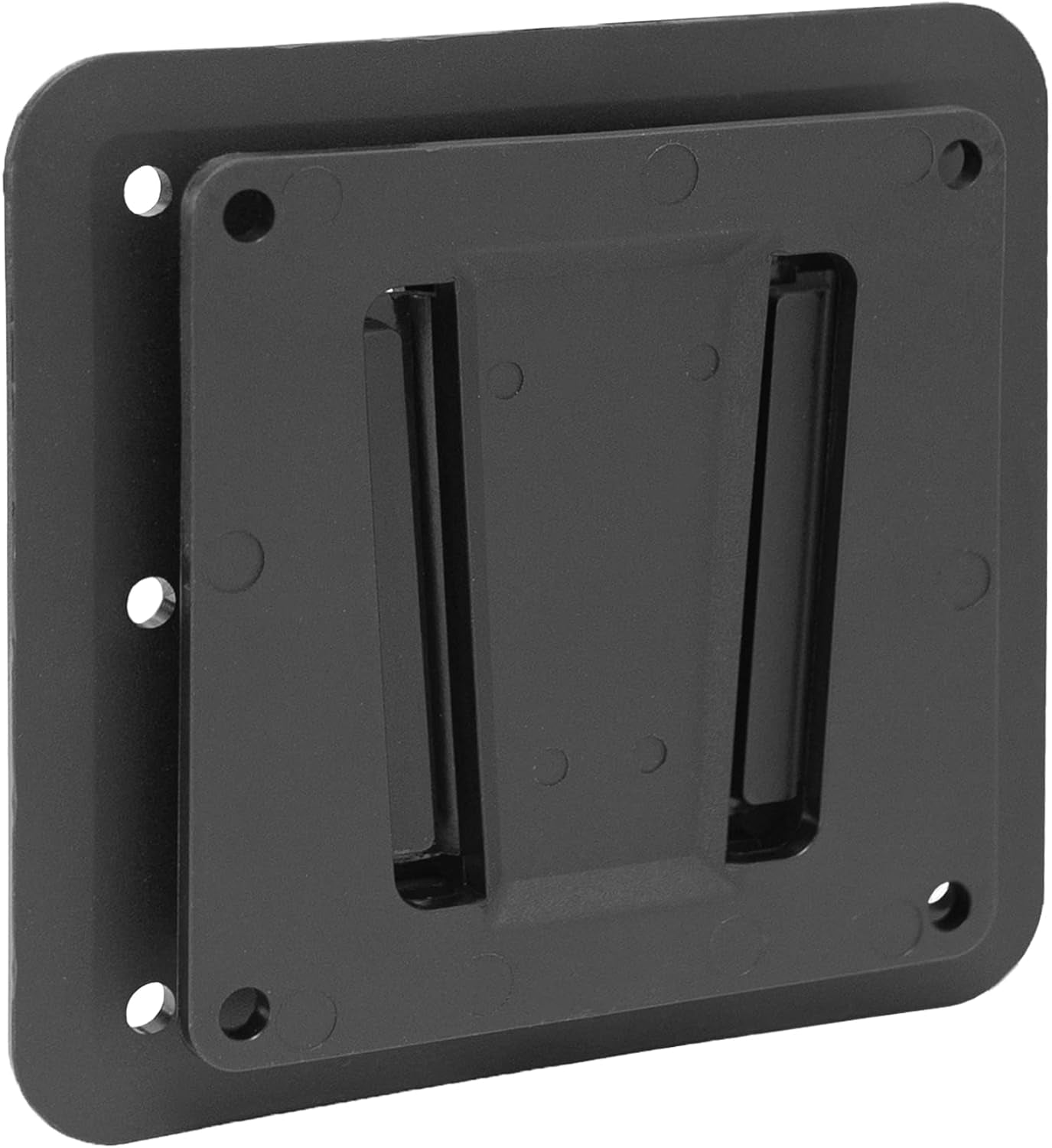 vivo-black-rv-tv-mount-for-screens-up-to-43-inches-mount-vwrv1-anti-rust-quick-release-plastic-polymer-mount-low-profile-wall-bracket-for-camping-vesa-100x100mm-holds-30-lbs