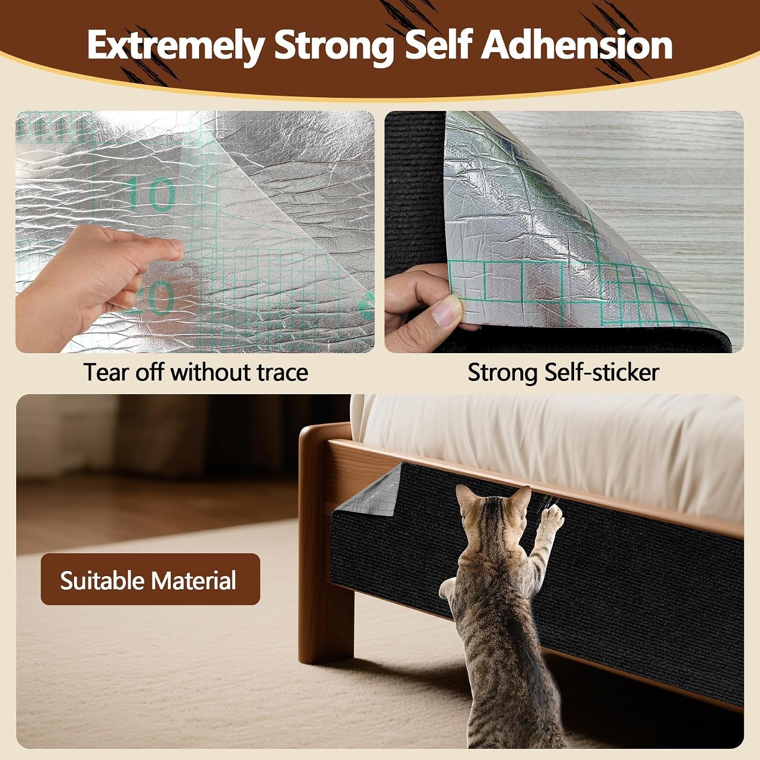 cat-scratch-furniture-protector-39-4x15-8-self-adhesive-cat-scratch-mat-pad-cut-to-fit-diy-replacement-carpet-for-tree-wall-bed-door-couch-protector-black