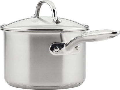 70033 Professional Stainless Steel/Hard Anodized Nonstick Cookware Pots and Pans Set, 11 Piece - Gray and Silver8