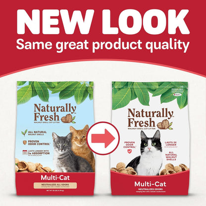 Naturally Fresh Cat Litter Made from Walnut Shells, Unscented, Multi-Cat, Upcycled, Low Dust, Sustainable, 30 Lbs2