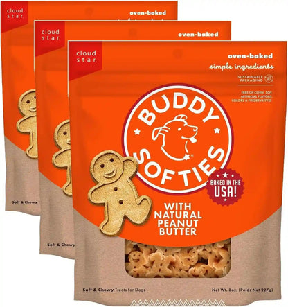 Buddy Softies Soft & Chewy Dog Treats Peanut Butter 20 Oz. Jar14