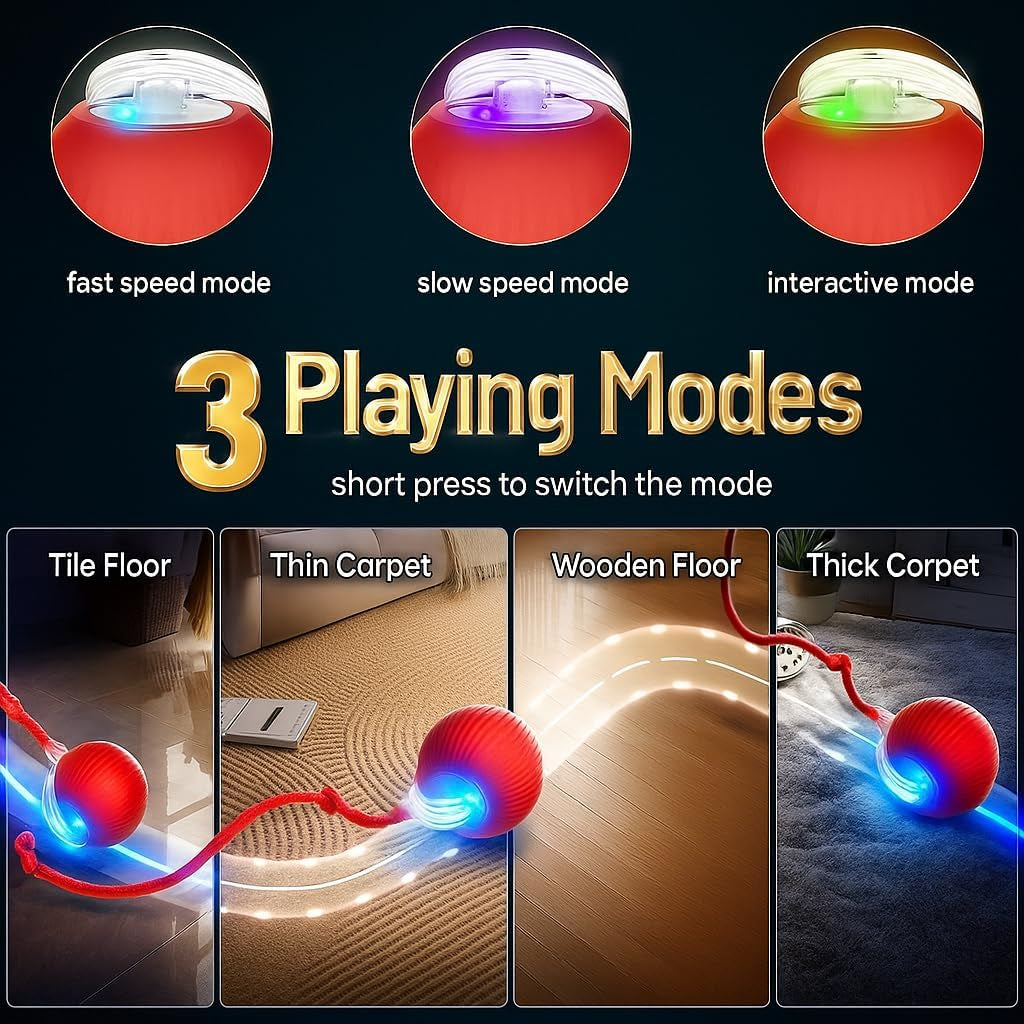 purrmitive-2026-durable-interactive-cat-toys-for-indoor-cats-dog-toys-ball-rolling-pet-ball-smart-automatic-cat-chase-balls-toy-interactive-dog-toys-speedy-tail-kitten-cat-toys-interactive-red
