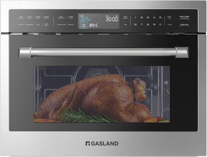 24 Inch Built in Microwave Oven, 1.6 Cu. Ft, 1000W, 11 Levels | Microwave and Convection Oven Combination with Sensor Cook, Touch Control, LCD Display, Stainless Steel1