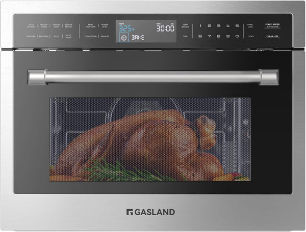 24 Inch Built in Microwave Oven, 1.6 Cu. Ft, 1000W, 11 Levels | Microwave and Convection Oven Combination with Sensor Cook, Touch Control, LCD Display, Stainless Steel1