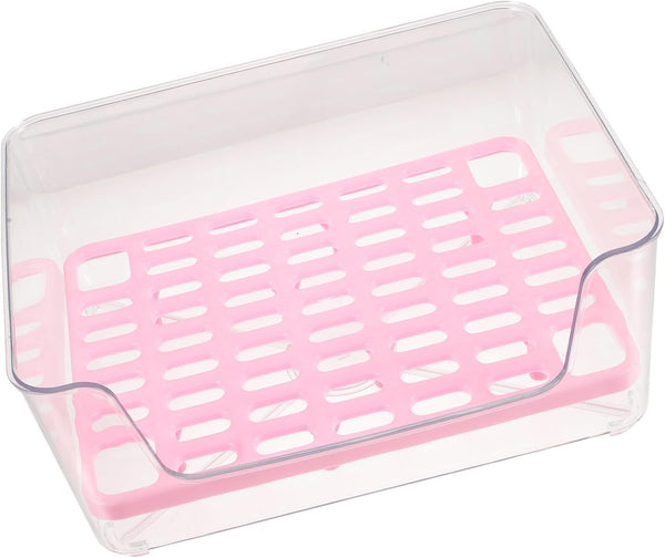 Minkissy Pet Litter Box Medium Pink Acrylic Anti-Splash Kitten Litter Pan Potty Elevated Cat Toilet for Indoor Housebreaking1