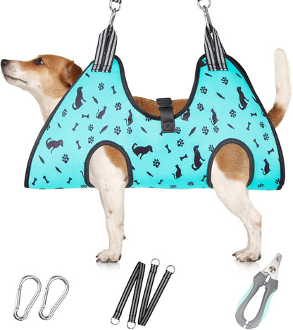 ATESON Pet Grooming Hammock with Nail Clippers/Nail Trimmers/Grooming Scissors, Dog Grooming Harness for Nail Trimming, Pet Grooming Sling Helper19