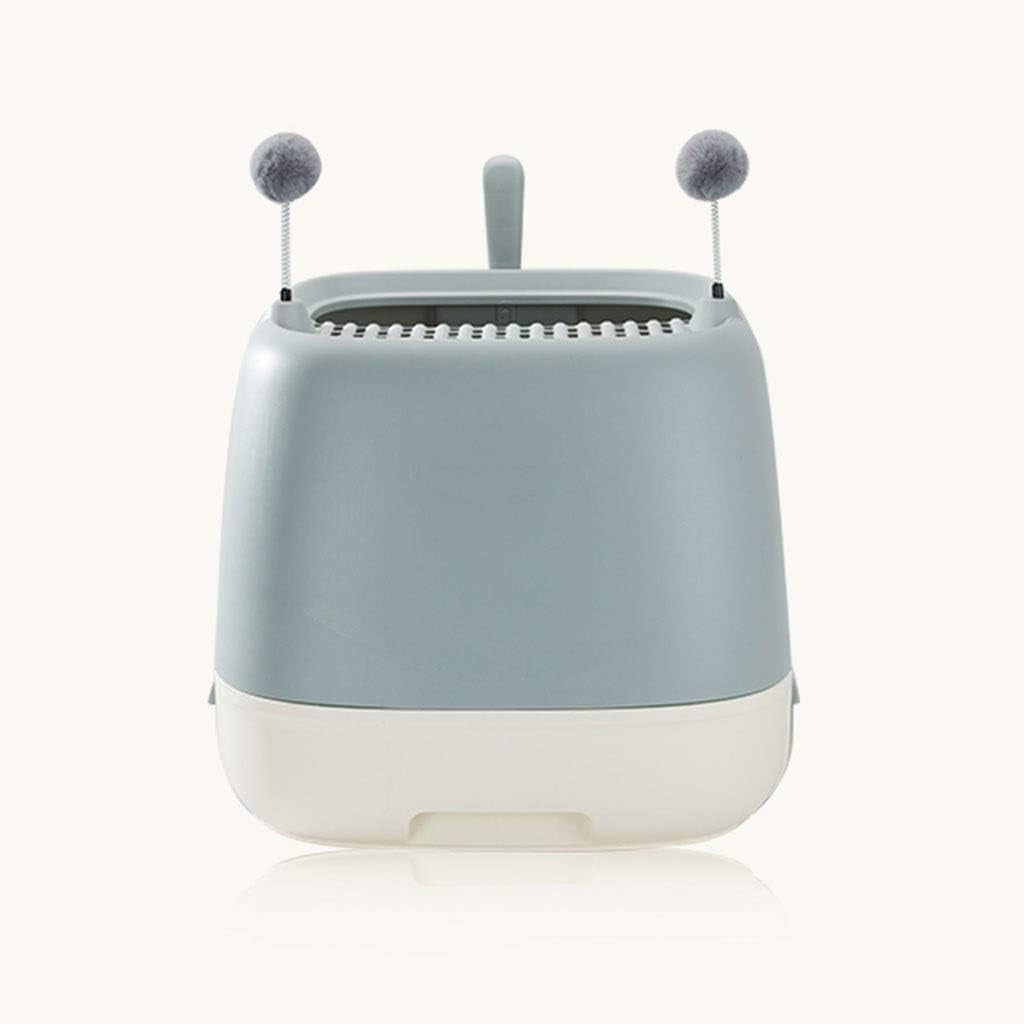 dog-potty-training-toilet-creative-cat-litter-box-fully-enclosed-drawer-top-entry-toilet-supplies-oversized-deodorant-pan-bluepink