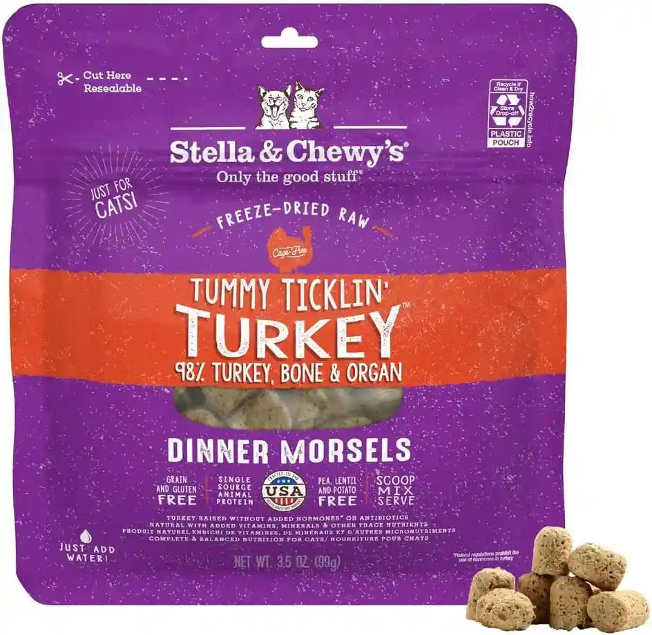 stella-chewys-freeze-dried-raw-cat-dinner-morsels-premium-chicken-recipe-with-98-cage-free-meat-organs-natural-grain-free-cat-kitten-food-made-in-usa-3-5-oz
