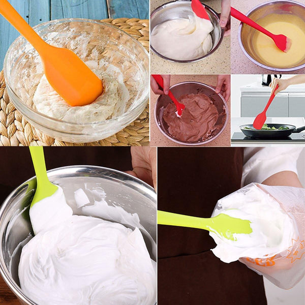 Silicone Spatulas, 11 Inch Rubber Spatula Heat Resistant Seamless One Piece Design Non-Stick Flexible Scrapers Baking Mixing Tool (4 Piece)2