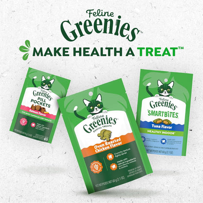 Greenies Feline Smartbites Skin & Fur Health Cat Treats, Salmon, 4.6 Oz | Fish Oil & Flaxseed, Omega-3S, No Artificial Flavors or Preservatives, under 2 Calories per Treat, Crunchy & Soft9