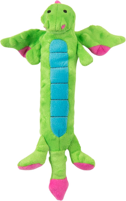 Godog Bubble Plush Dragons Squeaky Dog Toy, Chew Guard Technology - Coral, Large10