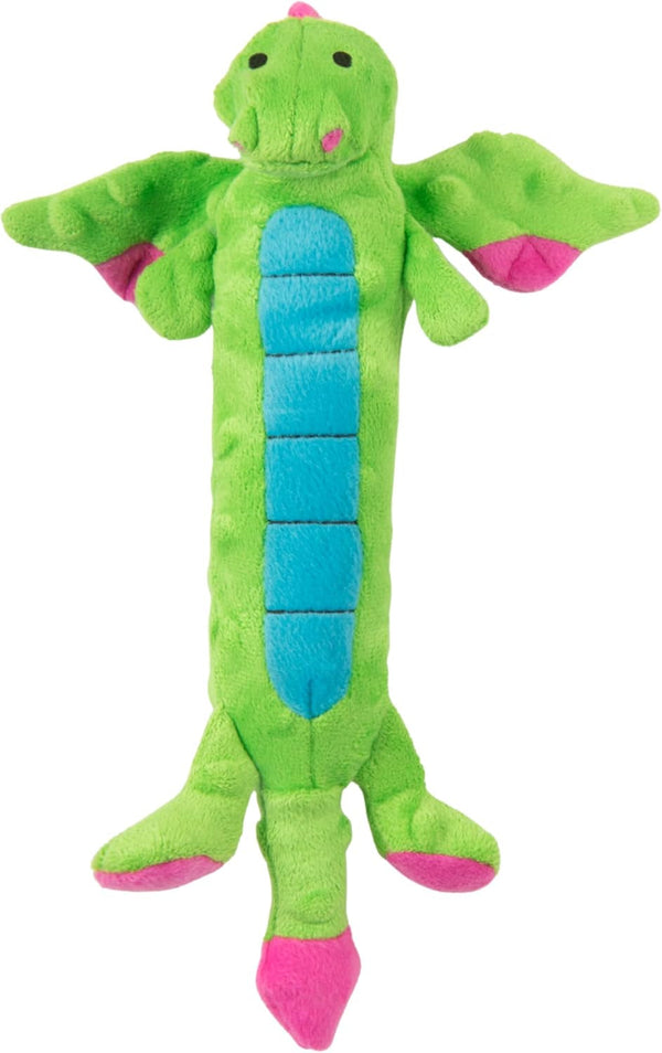 Godog Bubble Plush Dragons Squeaky Dog Toy, Chew Guard Technology - Coral, Large10