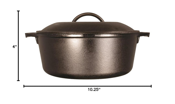 Cast Iron Serving Pot Dutch Oven with Basket and Accessories, Pre-Seasoned, 7-Quart8