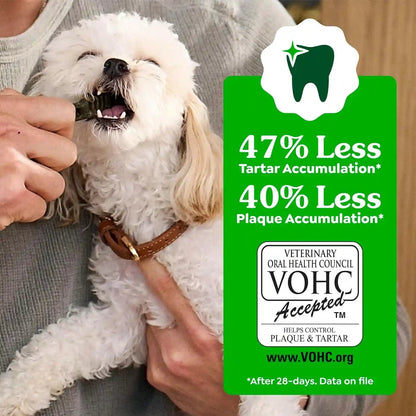 Greenies Teenie Original Natural Dental Dog Treats, Chicken, 192 Count | Clinically-Proven, Veterinarian-Recommended, 47% Less Tartar & 40% Less Plaque in 28 Days, for Dogs 5-15 Lbs, 54 Oz. Pack6