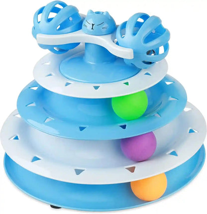 UPSKY Cat Toy Roller 3-Level Turntable Cat Toys Balls with Six Colorful Balls Interactive Kitten Fun Mental Physical Exercise Puzzle Kitten Toys15