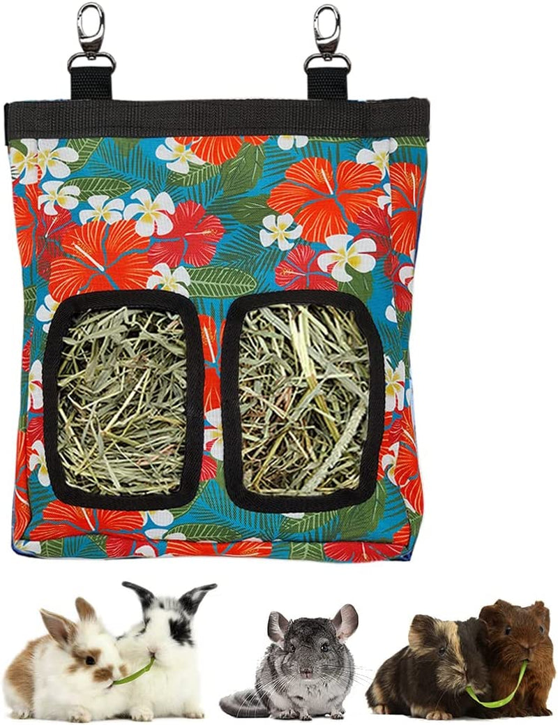 rioussi-guinea-pig-hay-feeder-hanging-rabbit-hay-feeder-bag-blueflower-upgraded-double-layer-fabric-bite-resistant-cleaner-hay-less-mess-small-animal-hay-holder-for-bunnies-chinchillas