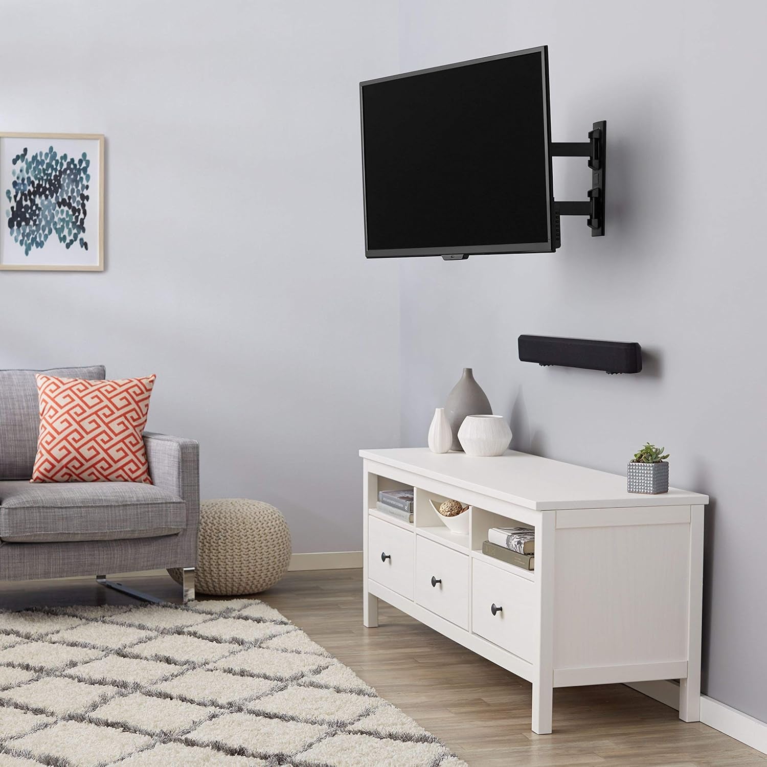 full-motion-articulating-tv-wall-mount-with-swivel-and-tilt-for-26-to-55-tvs-and-flat-panels-up-to-80-lbs-vesa-compatible-single-stud-black