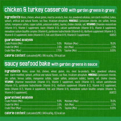 Purina Friskies Indoor Cat Food 24Ct VP - (Chicken and Turkey Casserole, Saucy Seafood Bake, Homestyle Turkey Dinner) - (Pack of 24) 5.5 Oz. Cans7