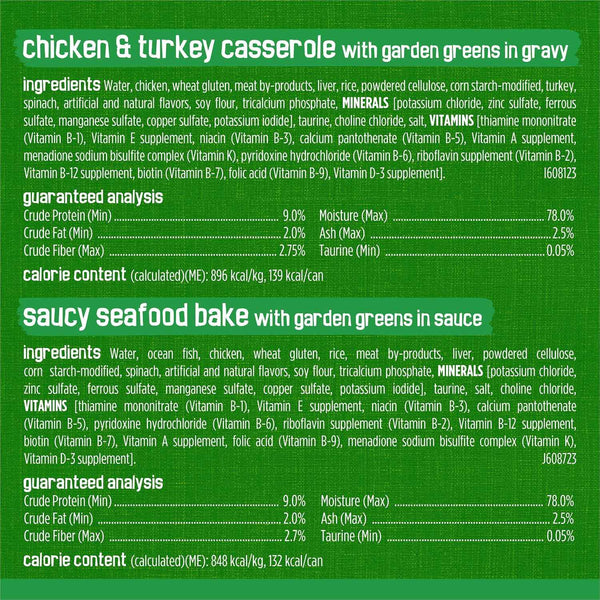 Purina Friskies Indoor Cat Food 24Ct VP - (Chicken and Turkey Casserole, Saucy Seafood Bake, Homestyle Turkey Dinner) - (Pack of 24) 5.5 Oz. Cans7