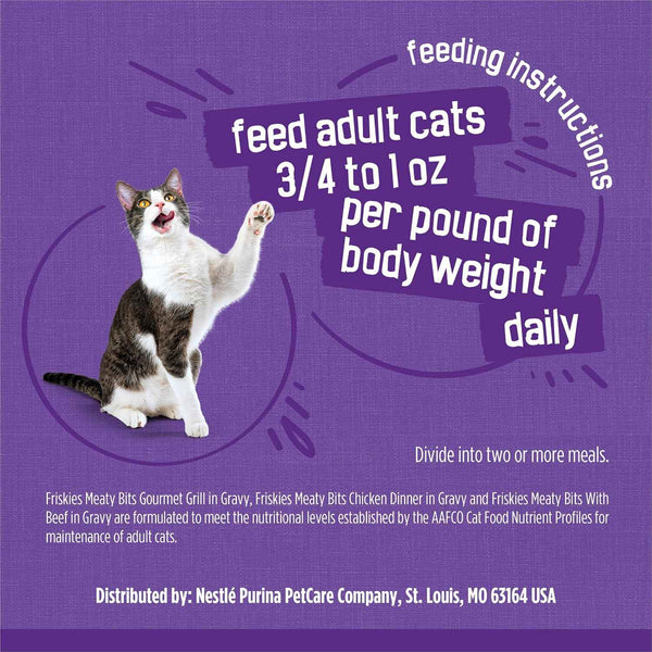 Purina Friskies Gravy Wet Cat Food Variety Pack, Meaty Bits - (Pack of 24) 5.5 Oz. Cans9