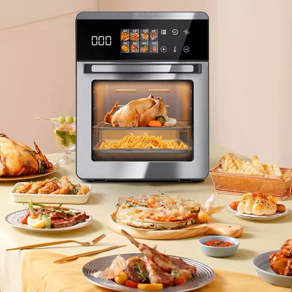 18QT Large Air Fryer Oven with Touch Screen Display, 10-In-1 Air Fry, Roast, Bake, Broil, Dry, Frozen, Proof Combo with Window, Family-Size, Multi-Function, Healthy Cooking 120V8