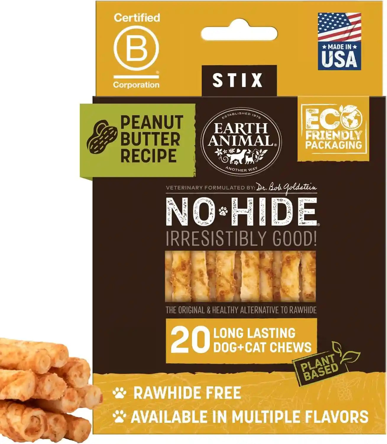 earth-animal-no-hide-stix-rawhide-free-dog-chews-sticks-20-count-chicken-small-sticks-chicken-flavored-natural-rawhide-free-long-lasting-dog-chews-treats-for-small-dogs-and-cats