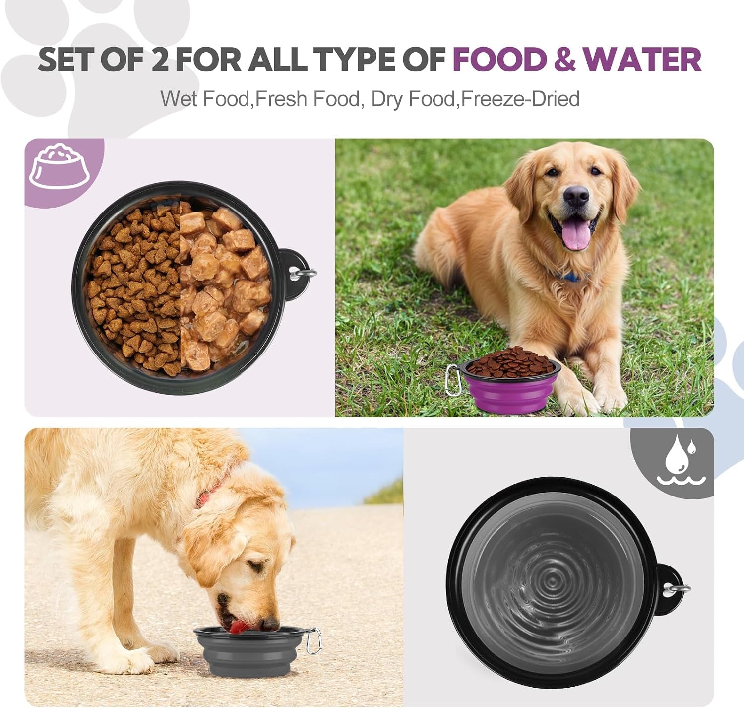 collapsible-dog-bowl-large-34oz-travel-dog-water-bowl-portable-2-pack-2-carabiner-clips-silicone-travel-dog-bowl-foldable-feeding-watering-dish-bowl-for-parking-walking-camping