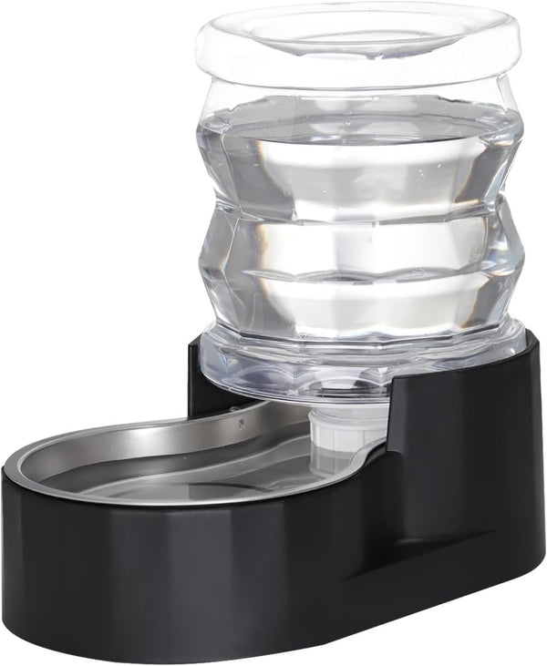 RIZZARI 8L Gravity Dog Water Dispenser: Stainless Steel Bowl Anti-Splash | Wide Mouth Easy Cleaning/ Dishwasher Safe/No Electricity Needed/ Filtered Fresh Water / Multi-Pet Homes30