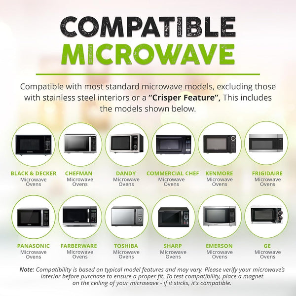 Magnetic Microwave Splatter Cover for Food - 12-Inch - Black | Bpa-Free Lid, Vented Plate Guard with Steam Vents, Anti-Splash Microwave Lid, Dishwasher Safe, Space-Saving Magnetic Storage6