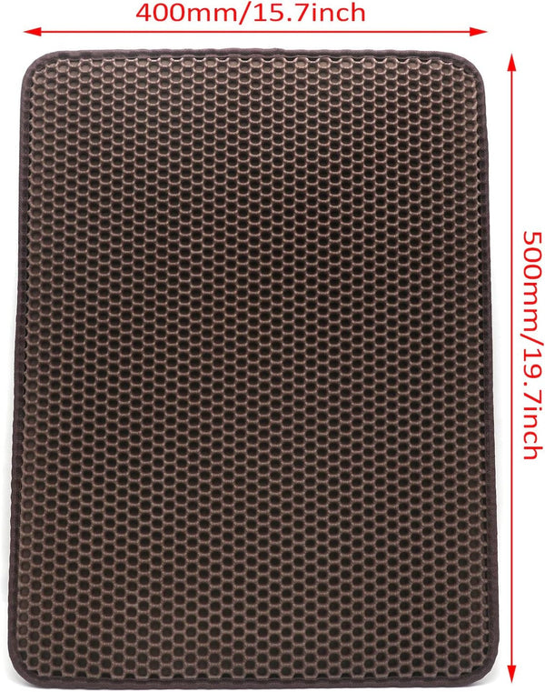 HTTMT- (15.7X12 Inch) Pet Supplies Cats Litter & Housebreaking 30X40 Brown Cat Litter Mat Double Layer Pad Trapper Folding Pad EVA Foam Rubber7