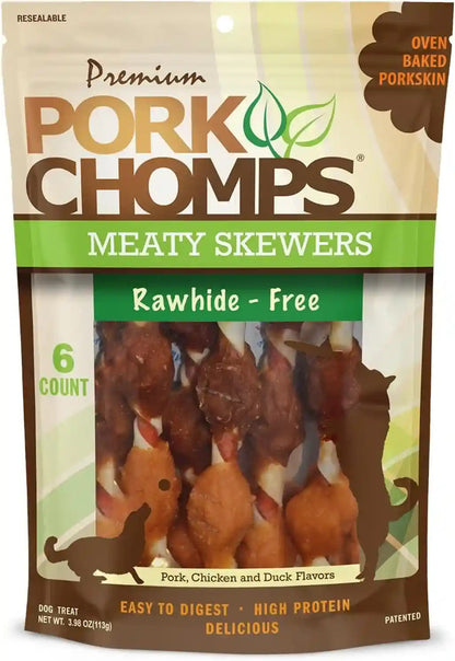 Pork Chomps Roasted Pork Skin Dog Chews, 5 Inch Mini Twists, 20 Count - Long-Lasting Treats for Dogs - High Protein, Rawhide-Free, Low Fat, Healthy & Delicious Chews9