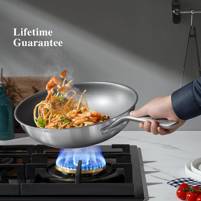 13 in Titanium Wok with Lid – Nonstick Wok & Stir-Fry Pan, All Stovetops & Induction Safe, Oven & Dishwasher Safe, Non-Toxic, No Coating – Durable Titanium Cookware, Frying Pan & Pot4