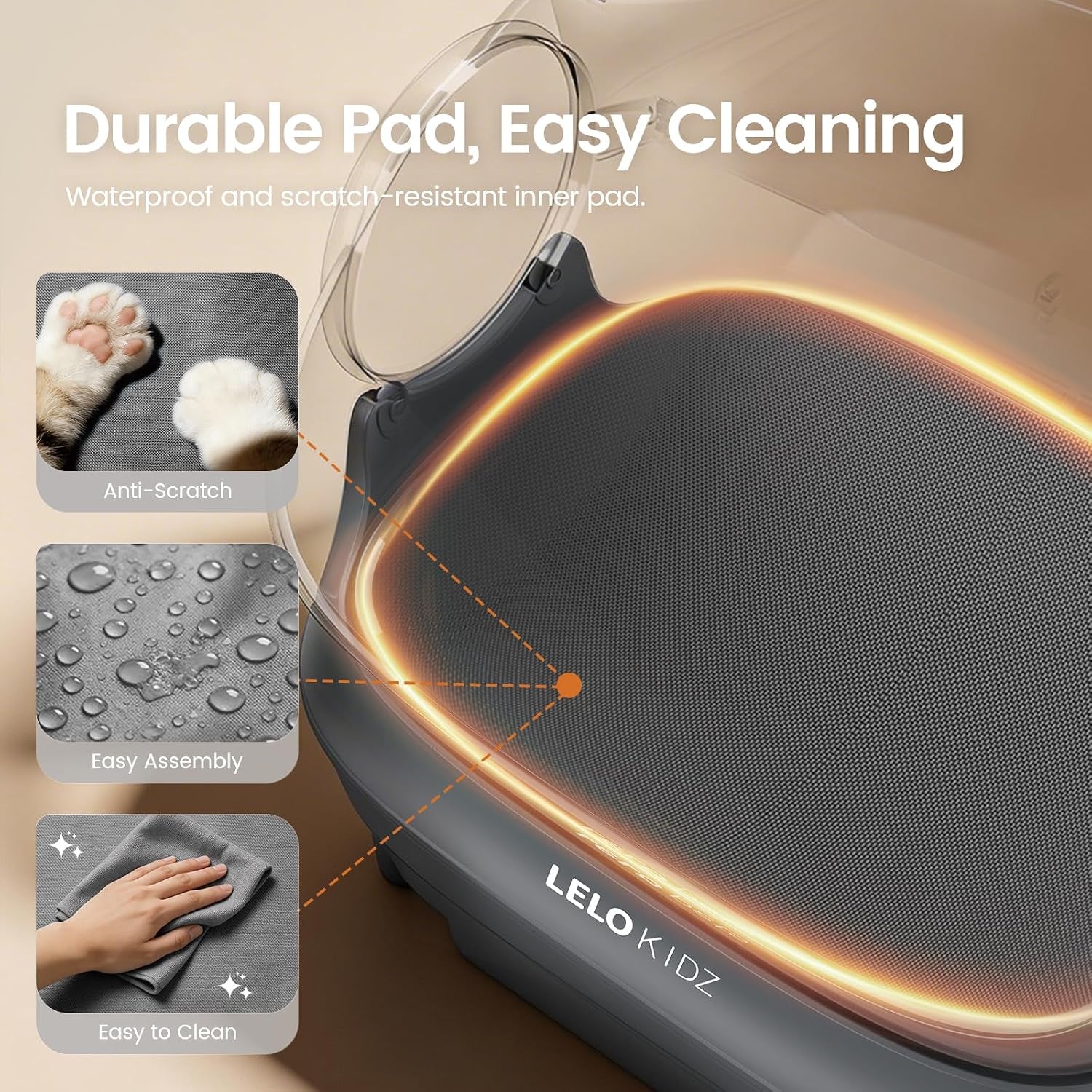 self-cleaning-litter-box-open-top-105l-automatic-litter-box-for-multiple-cats-app-control-safety-sensor-anti-pinch-includes-mat-liner-gray