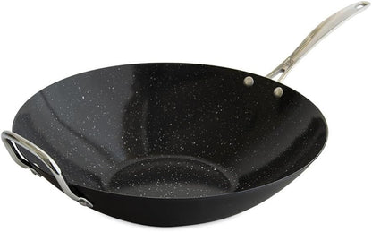 Basalt Aluminized Steel Spun Wok, 14-Inch, Ceramic Coating1