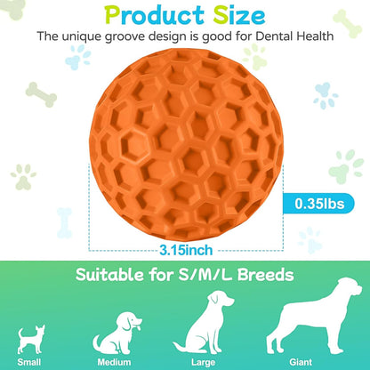 Havit Indestructible Squeaky Dog Balls for Aggressive Chewers, Interactive Dog Toys to Keep Them Busy, Rubber Dog Chew Toy for Large Medium Breeds, Outdoor Waterproof (3 Colors)2