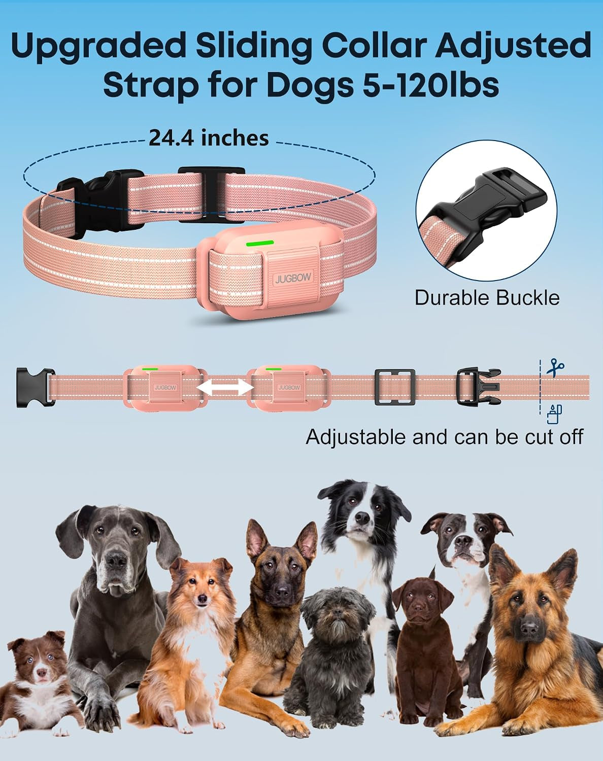 dog-shock-collar-with-remote-4200ft-range-fits-5-120-lbs-dogs-pink-training-collar-with-ipx8-waterproof-4-adjustable-modes-security-lock-rechargeable-for-small-medium-and-large-dogs