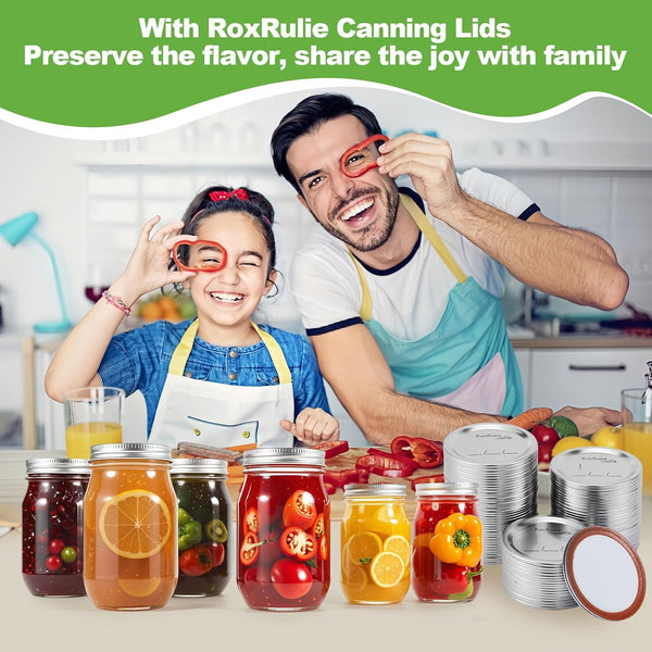 150PCS Canning Lids Regular Mouth(2.76In/70Mm), Upgraded Leak-Proof Mason Jar Lids for Ball/Kerr Jars, Split-Type Lid with Perfect Airtight Seal, Canning Jars Lids, Food Grade Material7
