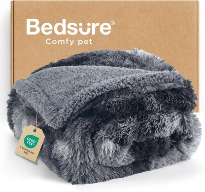 Bedsure Waterproof Dog Blanket for Small Dogs Cats Fluffy Faux Fur, 30X40 | Plush Fuzzy Reversible Pet Blankets for Couch and Dog Bed, Soft Calming Throw Cat Puppy Blanket Washable, Dog Gift, Brown10