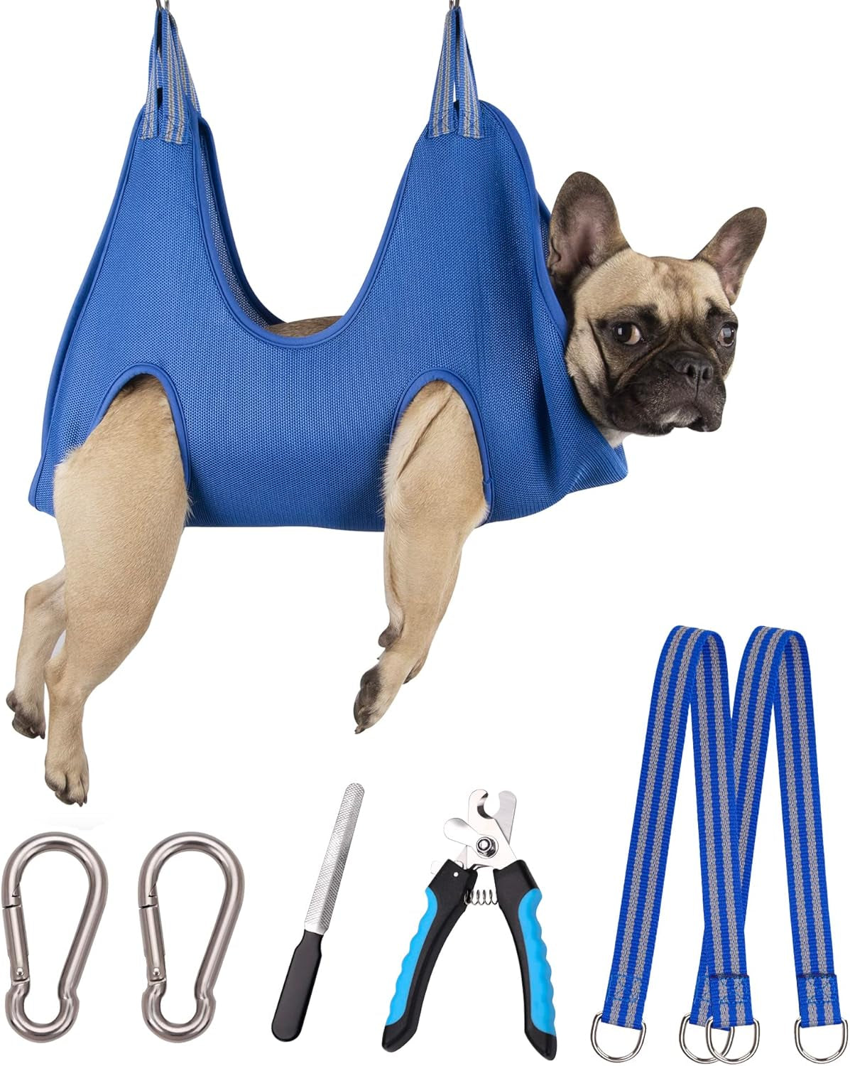 kkiimatt-10-in-1-pet-grooming-hammock-harness-with-nail-clippers-trimmer-nail-file-dog-hammock-grooming-sling-for-nail-trimming-clipping