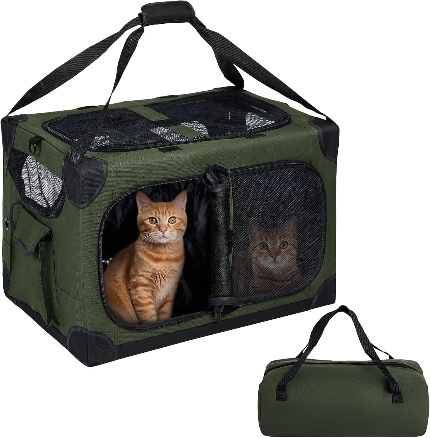 17in-wheeled-expandable-cat-carrier-for-cats-small-dogs-gray-elescopic-rod-expandable-side-room-foldable-breathable-mesh-portable-carrier-for-indoor-outdoor-pet-travel