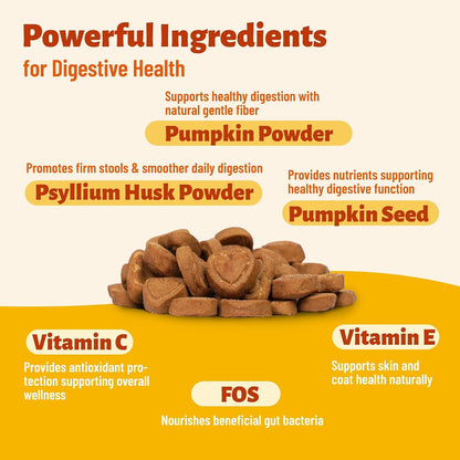 330 Bites Pumpkin Cat Treats, Natural Cat Treats Healthy with Pumpkin Powder for Cats, Psyllium Husk, Digestive Support Kitten Snacks for Stool Firm & Gut Health3