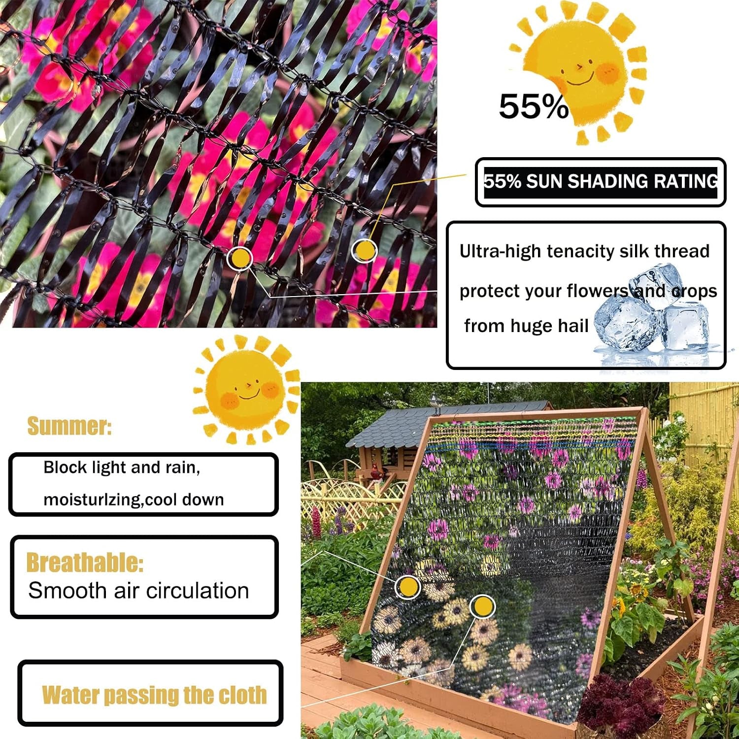 55-sunblock-shade-cloth-cover-mesh-uv-resistant-net-for-garden-flower-plant-greenhouse-black-6-5-x-10-ft
